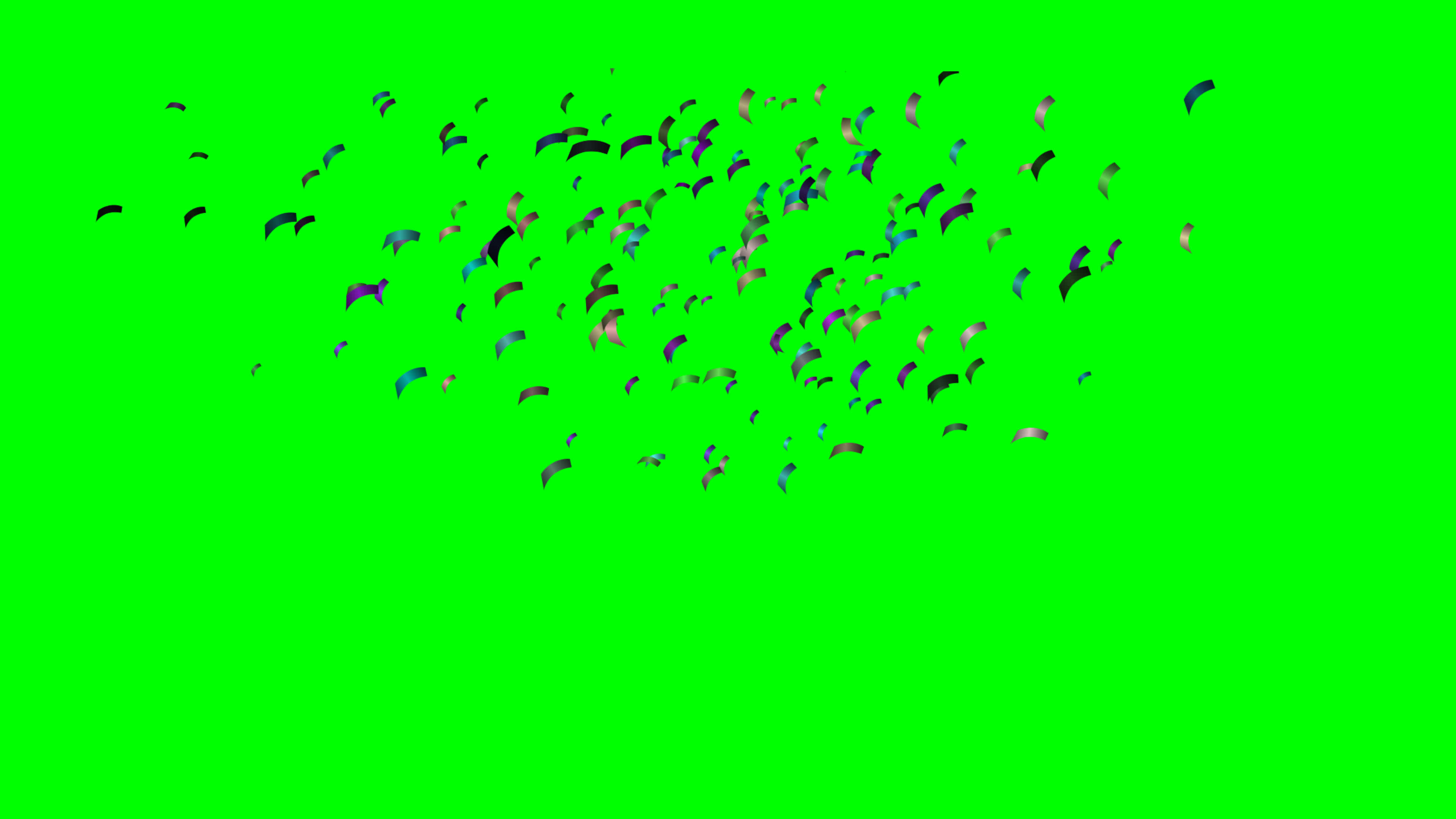 Celebration Confetti Multi Color 4K Green Screen 16026467 Stock Video