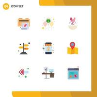 9 Creative Icons Modern Signs and Symbols of mobile shopping irish directions arrows Editable Vector Design Elements