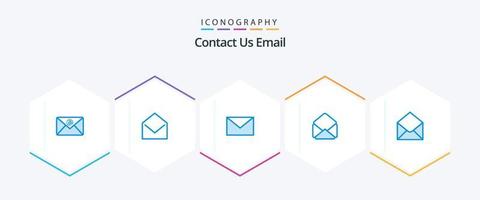 Email 25 Blue icon pack including . mail. mail. email. open vector