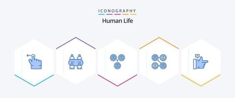 Human 25 Blue icon pack including . social. vector