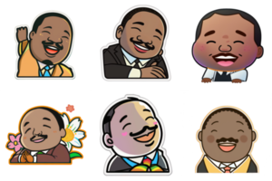 MLK Cartoon illustration png