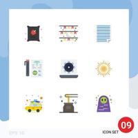 9 Creative Icons Modern Signs and Symbols of planning develop eid coding paper Editable Vector Design Elements