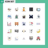 Set of 25 Modern UI Icons Symbols Signs for share cloud lab tablet pen Editable Vector Design Elements