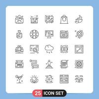 25 Creative Icons Modern Signs and Symbols of baby robbit business shopping bag Editable Vector Design Elements