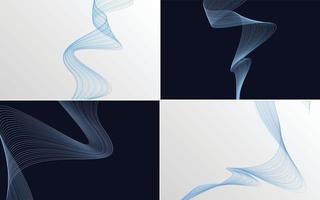 Collection of geometric minimal lines pattern set vector