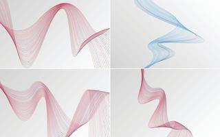 modern wave curve abstract presentation background Pack vector