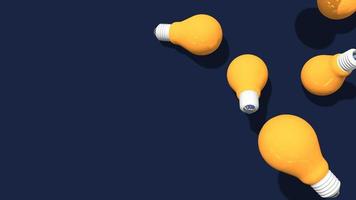 Yellow Bulb Falling from Right on Floor, Idea Concept, 3D Rendering, Chroma Key, Luma Matte video