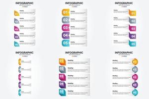 ilustración vectorial infografía conjunto de diseño plano para folleto publicitario y revista vector