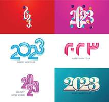 Big Set of 2023 Happy New Year logo text design 2023 number design template vector