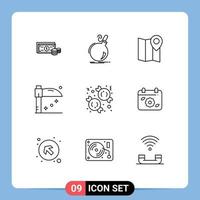 9 Creative Icons Modern Signs and Symbols of candy holiday ddos halloween marker Editable Vector Design Elements