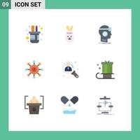 9 Creative Icons Modern Signs and Symbols of business seeding googles connection dollar Editable Vector Design Elements