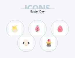 Easter Flat Icon Pack 5 Icon Design. . easter. easter. gift. happy vector