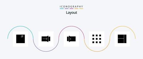 Layout Glyph 5 Icon Pack Including . layout. vector