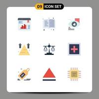 9 Universal Flat Colors Set for Web and Mobile Applications justice top tap sucess land Editable Vector Design Elements