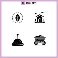 Universal Icon Symbols Group of Modern Solid Glyphs of energy space power real trolley Editable Vector Design Elements