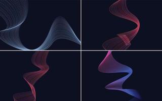 modern wave curve abstract presentation background Pack vector