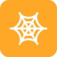 Spider Web Glyph Round Corner Background Icon vector