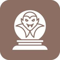 Ectoplasm Glyph Round Corner Background Icon vector