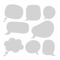 Hand drawn speech bubble vector set collection