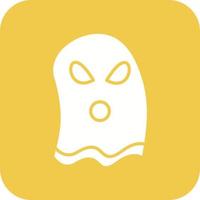 Ghost Glyph Round Corner Background Icon vector