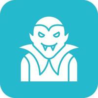 Dracula Glyph Round Corner Background Icon vector