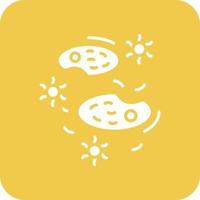 Microbe Glyph Round Corner Background Icon vector