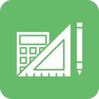 Mathematics Tools Glyph Round Corner Background Icon vector