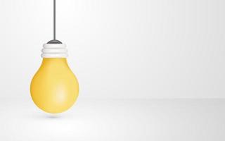 creative idea bulb hanging on white background vector
