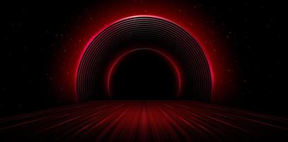 Radial red light through the tunnel glowing in the darkness for print designs templates, Advertising materials, Email Newsletters, Header webs, e commerce signs retail shopping, advertisement business vector