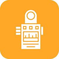 Camera Meter Glyph Round Corner Background Icon vector