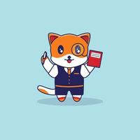 imagen vectorial de ilustración de personaje de gato vector