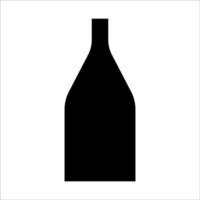 Black vector illustration of modern ceramic vase. Single element in trendy boho style isolated on white background