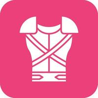 Armor Glyph Round Corner Background Icon vector