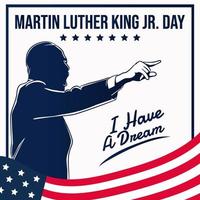 Martin Luther King Day flyer, banner or poster vector