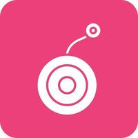 Yoyo Glyph Round Corner Background Icon vector