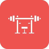 Weight Bar Glyph Round Corner Background Icon vector