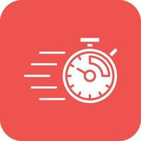 Chronometer Glyph Round Corner Background Icon vector