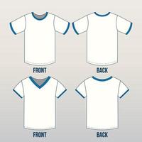 Round Neck and V-Neck T-shirt Template vector