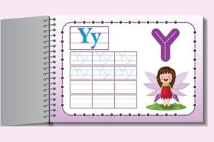 hojas de trabajo de actividades para niños abc para estudiantes con dibujos animados y fondo colorido vector