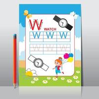 Abc Kids activity worksheet for school material vector