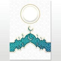 diseño de portada de libro islámico, portada de libro de al quran, diseño de lujo de eid ramadan vector