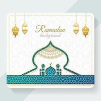 Eid invitation card design, ramadan islamic cover vector