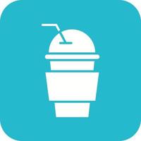 icono de fondo de esquina redonda de glifo frappe vector