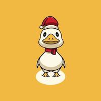 Cute Christmas Duck vector