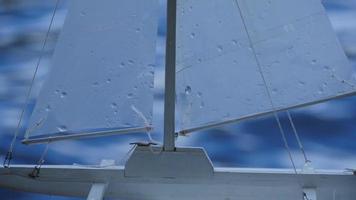 gros plan de voiles de yacht transparentes video