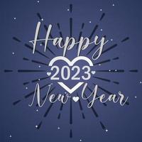 feliz año nuevo 2023 festival vector o diseño de fondo