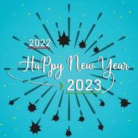 feliz año nuevo 2023 festival vector o diseño de fondo
