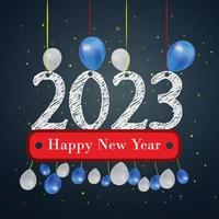 Happy New Year 2023 festival vector or background design