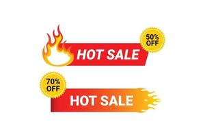 Hot sale label template and promotion sticker. vector