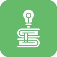 Idea Glyph Round Corner Background Icon vector